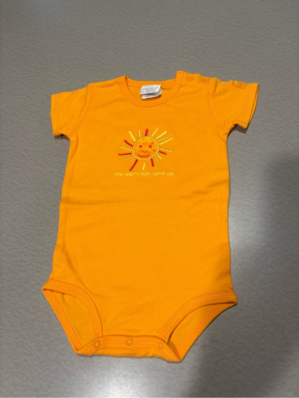 Eric Carle by carters Sunny Orange Baby One-Piece Bodysuit 6-9 months